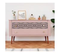 Large Reusable Moroccan Border Painting Stencil Plastic Wall Stencil for DIY Home Decor, Repeating Geometric Pattern Template Floor, Furniture, Fabric(S 62cmX20cm)