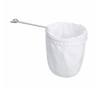 Large Reusable Thai Tea Filter Traditional Cloth Coffee Filter with Metal Handle Washable Coffee Pour Over Filters Ultra Fine Mesh Strainer Bags for Tea NutMilk Coconut Milk and Juice