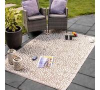 Large Reversible Garden Rugs 150x210 cm Easy-Cleaning Indoor & Outdoor Marco Paul Beige 150cm x 210cm