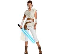 Rubie's Official Disney Star Wars Ep 9, Rey Deluxe Adult Costume, Ladies Size, Mulitcolour, L