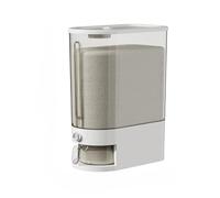 Large Rice Storage Container with One-Button Press Dispenser, Measuring Cup & Visual Window, Moisture Proof Cereal Storage Container for Dry Food, Grain Storage in Kitchen Pantry (Style 1,10kg)