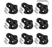 Large Rock Climbing Holds, 9 Pack Climbing Wall Grips for Kids, Indoor Outdoor Climbing Accessories Set with Hardware for Kids Climbing Frames, Tree Houses, Playroom and Adult Obstacle Courses, Black
