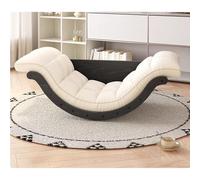 Large Rocking Chair with PU pad, high Back Rocking Chair, Living Room Curved Rocking Chair, Multifunctional Lazy Lounge Chair, Detachable, Suitable for bedrooms and Living Rooms A