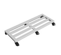 Large Rolling Metal Plant Stand with Wheels, Removable Supports for Flower Pots & Aquariums, Versatile Shelf (White, 30 x 100 cm) - Perfect for Indoor & Outdoor Gardening