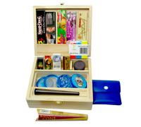 Large Rolling Supreme Wooden Box Gift Set Papers SX4 Filter Tips, Natural,RSL_5SX4_SET