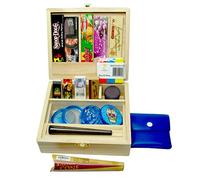 Large Rolling Supreme Wooden Box Gift Set Papers SX4 Filter Tips, Natural,RSL_5SX4_SET
