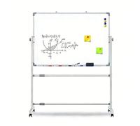 Large Rolling White Board,24x36in Double-Sided Mobile Whiteboard,Reversible Magnetic Dry Erase Board Easel Standing Whiteboard on Wheels Portable Board for Office Classroom and Home