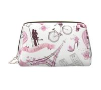 Large Romantic Paris Butterfly Printed Cosmetic Bag Portable Cosmetic Storage Bag Suitable for Travel and Business Trips