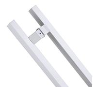 Large Rose Gold Stainless Steel Barn Door Pull Handle - Double-Sided Rectangular Hardware Set for 80cm 100cm 120cm 150cm Doors - Stylish Commercial Replacement Parts