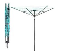 Large Rotary Airer 50m Garden Clothes Line Dryer 4 Arm Outdoor Washing Line Foldable