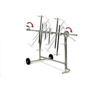 Large Rotating Body Shop Panel Stand - Paint Repair Bodyshop Garage Panelstand Comes with 4 x Hooks & 2 x Extra Long Bars Holds Wing Through to a Large Bonnet