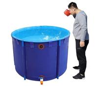 Large Round Above Ground Fish Pond, Heavy Duty PVC Liner & Frame for Koi Farming, Garden Irrigation & Water Storage, 4x1.2m