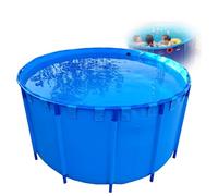 Large Round Above Ground Pool Durable Liner with Metal Frame Perfect for Summer Fay Fun in the Garden 680L to 15070L (2 x 0.6m - 1800L/476G)