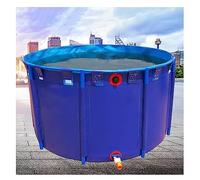 Large Round Above Ground Pool & Fish Tank Aquarium - Metal Frame Koi Breeding Pond, 1X1M/785L, Durable Blue Foldable Design for Aquaculture & Outdoor Use