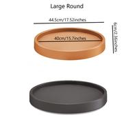 B2C Mobile Planter Saucer Flower Pot With Wheels Round 3 Sizes Portable Plant Cart Large Round Anthracite