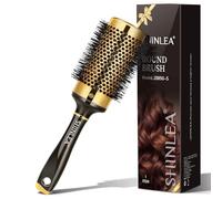Large Round Brush for Blow Drying,Aluminum Round Hair Brushes for Women, Roller Brush for Blow Drying and Styling, Gold, Hair Brush for Curly and Straight-2 Inch Barrel, 2.95 Inch with Bristles