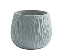 Large Round Cement Flower Pots for Floor Display Simple Water Pattern Planters Solid Color Ideal for Green Plants Floriculture & Home Decor Gris1
