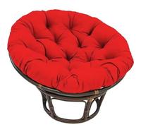Large Round Egg Chair Cushion ReplacementThick Outdoor Rattan Seat Cushions for Swing Rocking & Hanging ChairsDouble Sun Lounger & Hammock Garden Set (Red 130 x 130 cm)