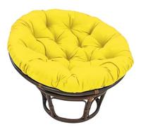 Large Round Egg Chair Cushion ReplacementThick Outdoor Seat Cushions for Rattan Swing Rocking & Hanging ChairsDouble Sun Lounger & Garden Hammock (Yellow 80x80 cm)