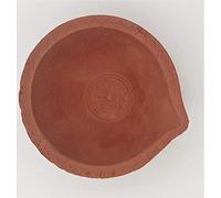 Large Round Flower Design insideTraditional Clay Diva/Diya Hand Crafted Without Wax (1)
