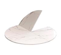 Large Round Foldable Table Top, No Legs Wood Round Table Top, 4-Fold Foldable Rounds Tables Top Extender, Catering Banquet Party Conference Desk(White A,55.1in/140cm)