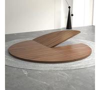 Large Round Foldable Table Top Only, Four-Fold Wood Replace Tabletop, Space Saving Walnut Temporary Tabletop No Legs, Wooden Folding Dining Desk Extender