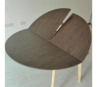 Large Round Foldable Table Top, Wood Round Table Top, Space Saving Foldable Tabletop Extender, No Legs, Catering Banquet Party Conference Table(Brown B,62.9in/160cm)