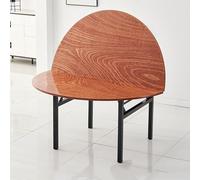 Large Round Foldable Table with Sturdy Metal Frame, 2.2cm Extra-Thick Wood Top, Space-Saving Folding Dining Table, for Home Kitchen, Banquet, Outdoor Party(1.4m)