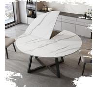 Large Round Folding Table 170cm (67in) - Wooden Surface Expandable Dining Desk Perfect for Dining Room Event Space and Gatherings - & Stylish Design