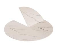 Large Round Folding Table 59" Wooden SpaceSaving Table for Dining Kitchen Patio Banquet Temporary Office UseWhite Finish (150 cm)