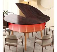 Large Round Folding Table Top 47.2-70.9'' Diameter Wooden Replacement Tabletop for Dining & Patio Indoor/Outdoor Use Versatile Folding Design (59.06in/150cm)