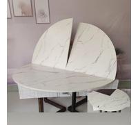 Large Round Folding Tabletop Extender - 120cm/47.2in Portable Table Top Replacement for Outdoor Use Temporary Folding Table for Events & Gatherings Stone Finish