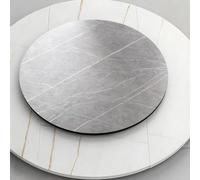 Large Round Marble Lazy Susan for Kitchen & Dining Table, 24-40in Heavy-Duty Swivel Turntable, Stylish Gray Serving Tray & Tabletop nizer for Family Use