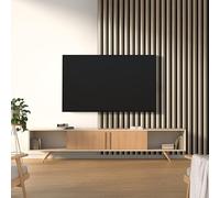 Large Round Oak Decorative Wall Panel Wood Slat Panelling | Wooden 3D Slatted Acoustic Sound Absorbing Ceiling or Wall Slats (Large Round (2 Pack))