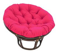 Large Round Papasan Chair Cushion, Thicken Papasan Chair Pads, Rattan Hanging Basket Cushion for Outdoor Garden, Balcony and Living Room (Pink, 60x60cm)