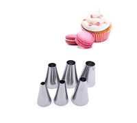 Large Round Piping Tip Set,#12 R18L R16L 3A 2A 1A Round Nozzles for Macarons,Cake,Cookies Decorating
