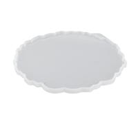 Large Round Resin Tray Mold,260mm/10.23inch Resin Tray Mould,Irregular Silicone Serving Tray Geode Agate Epoxy Mold Fruit Tray Silicone Epoxy Casting Mould for Coaster, Fruit Board,Resin Painting Art