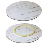 Large Round Rotating Wooden Serving Tray 50cm/19.6in Tabletop Centerpiece for Dining Kitchen Home Coffee Hotel Perfect for Entertaining and Serving