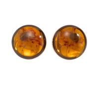 Large Round Smudged Amber Resin Stud Earrings with Matte Iron Edging, Exaggerated Geometric Design, Lightweight Hypoallergenic Jewelry for Women Daily Commute Party Gift 1 Pair
