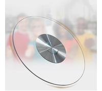 Large Round Turntable for Dining Table, Tempered Glass Lazy Susan, Clear Serving Rotating Tray for Round or Rectangular Table