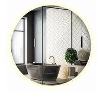 Large Round Wall Mirror Ø 100cm (39.37 inch) LED Neutral White - Frameless, for Bathroom, Bedroom, Living Room, Makeup & Industrial Accent