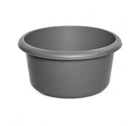 Large Round Washing Up Bowl | 34cm Plastic Sink Bowl | 8 Litre Dish Washing Bowl for Kitchen Sink Protection (1, Silver)