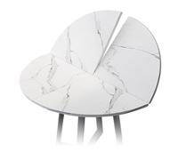 Large Round Wood Folding Table Top 59in - Portable Table Extender for Indoor & Outdoor Use Stone Pattern No Legs Perfect for Events & Gatherings