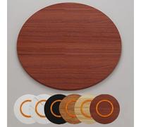 Large Round Wooden Serving Tray - 50cm to 100cm, Mahogany Rotating Table Centerpiece for Dining Room, Kitchen, and Home Use