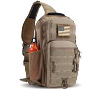 Large Rover Sling Pack Tactical Shoulder Sling Bag Backpack with Bottle Holder Crossbody Chest Bag, Coyote, 13L US, Accessory