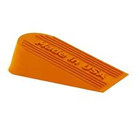 Large Rubber Door Stopper Made in USA - Door Stop Wedge for Carpet, Tile, or Concrete Floor, Door stoppers for Bottom of Door -Heavy Duty for Commercial & Home Use - 6.5 x 2.75 x 1.9 Inches Orange