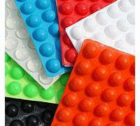 large RUBBER FEET ~ 16mm x 8mm ~ Self Adhesive STICKY PADS Dots STOPPERS Bumpers ~ Furniture Protectors ~ Clear, Black, White, Orange, Red, Blue, Green (20, Orange)