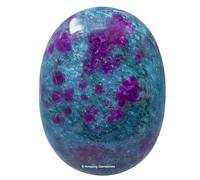 Large Ruby in Kyanite Crystal Palmstone - Natural Healing Crystals Gemstone Worry Stone