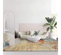 Large Rug 160 x 230cm Modern Abstract Non-slip Soft Medium Pile Area Rugs for Living Room Bedroom Office Easy to Clean Simple multi-colored gold