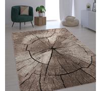 Large Rug Elegant With Tree Trunk Effect Nature Grey Brown Beige